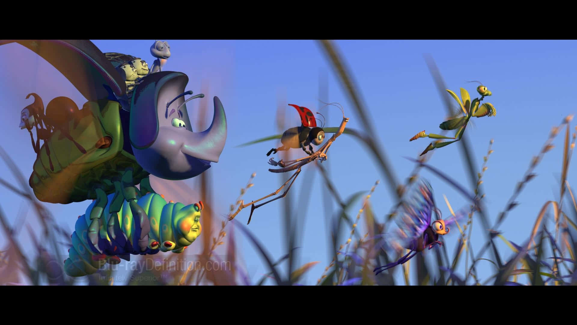 A Bugs Life, flying bug, tall grass, Full HD Desktop Wallpaper