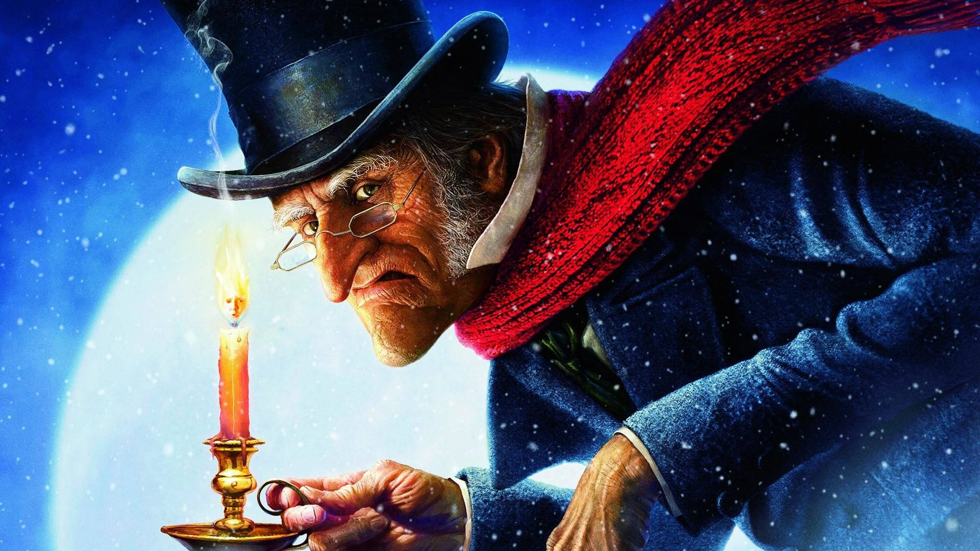 A Christmas Carol, candle man, top hat, Full HD Desktop Wallpaper