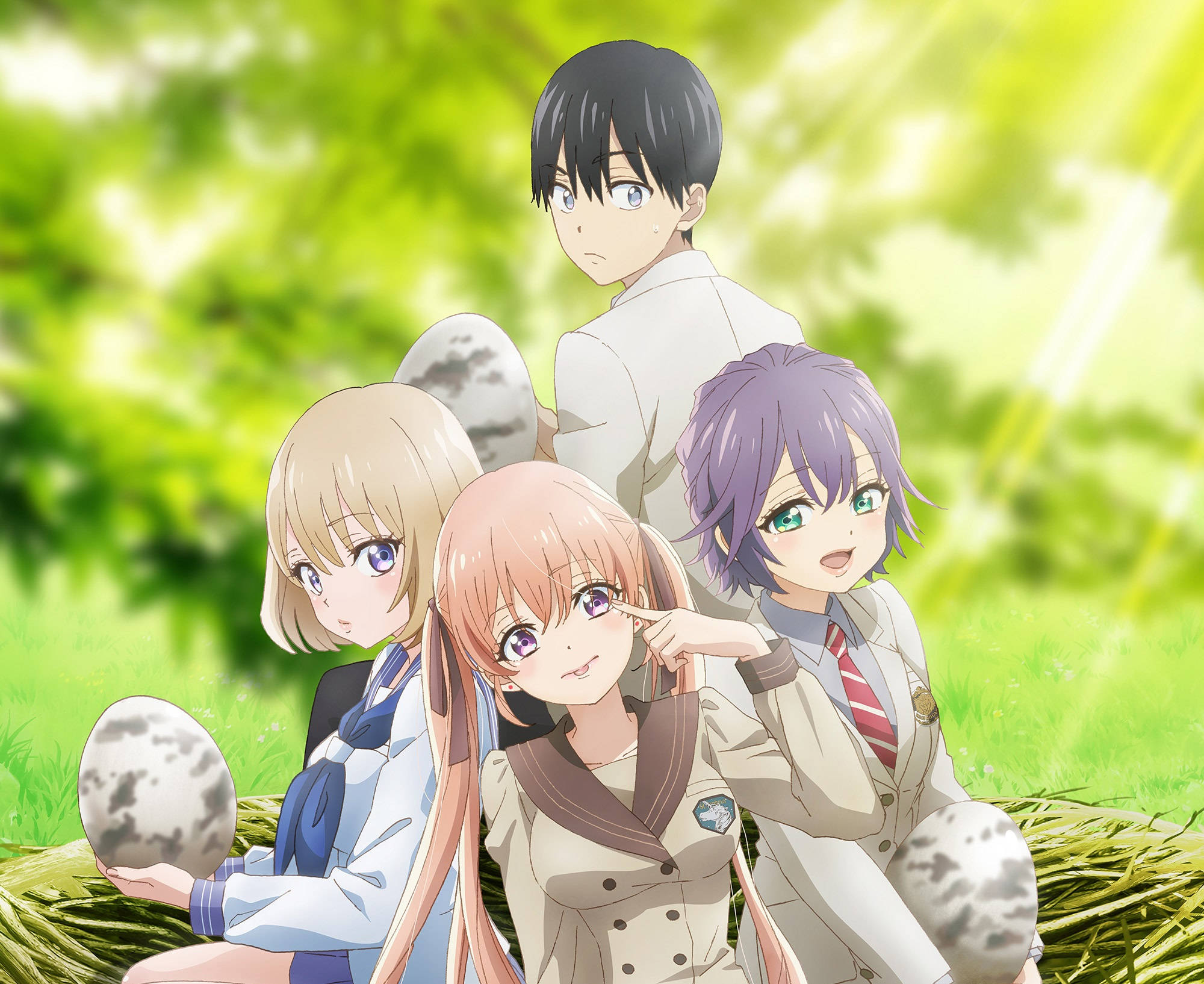 A Couple Of Cuckoos, anime students, school uniforms, Full HD Desktop Wallpaper