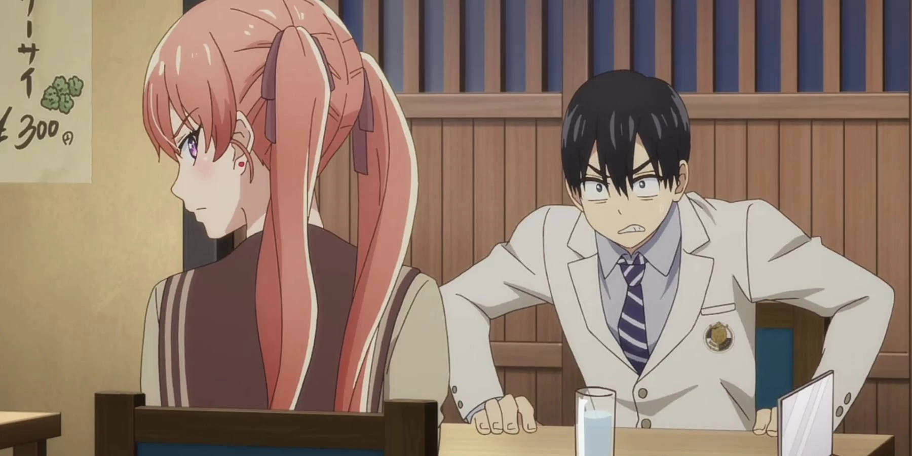 A Couple Of Cuckoos, anime teens, wooden table, HD Desktop Wallpaper
