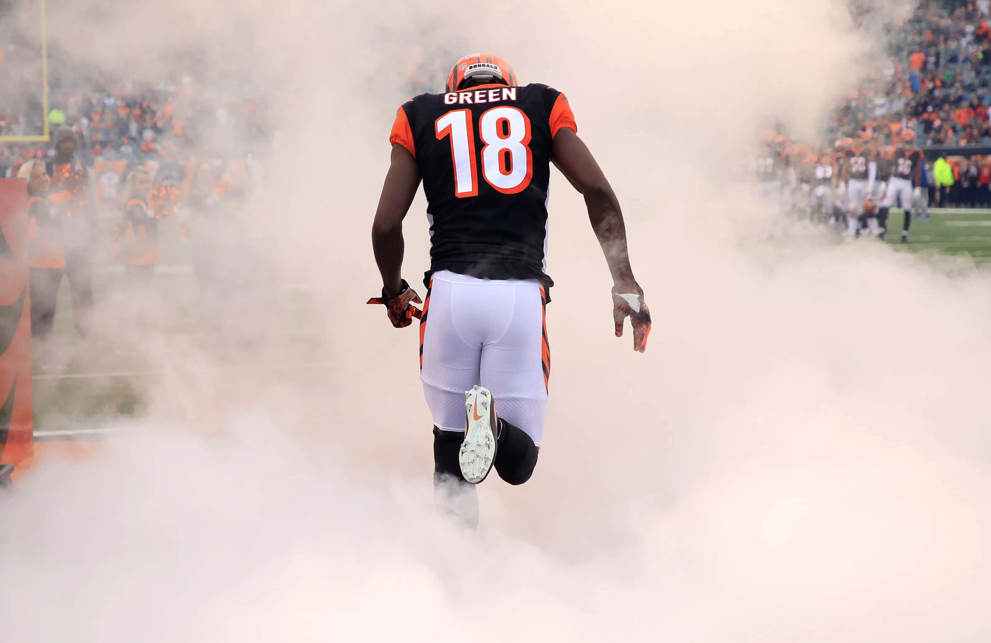 A.J. Green, number 18, field, 2K Desktop Wallpaper