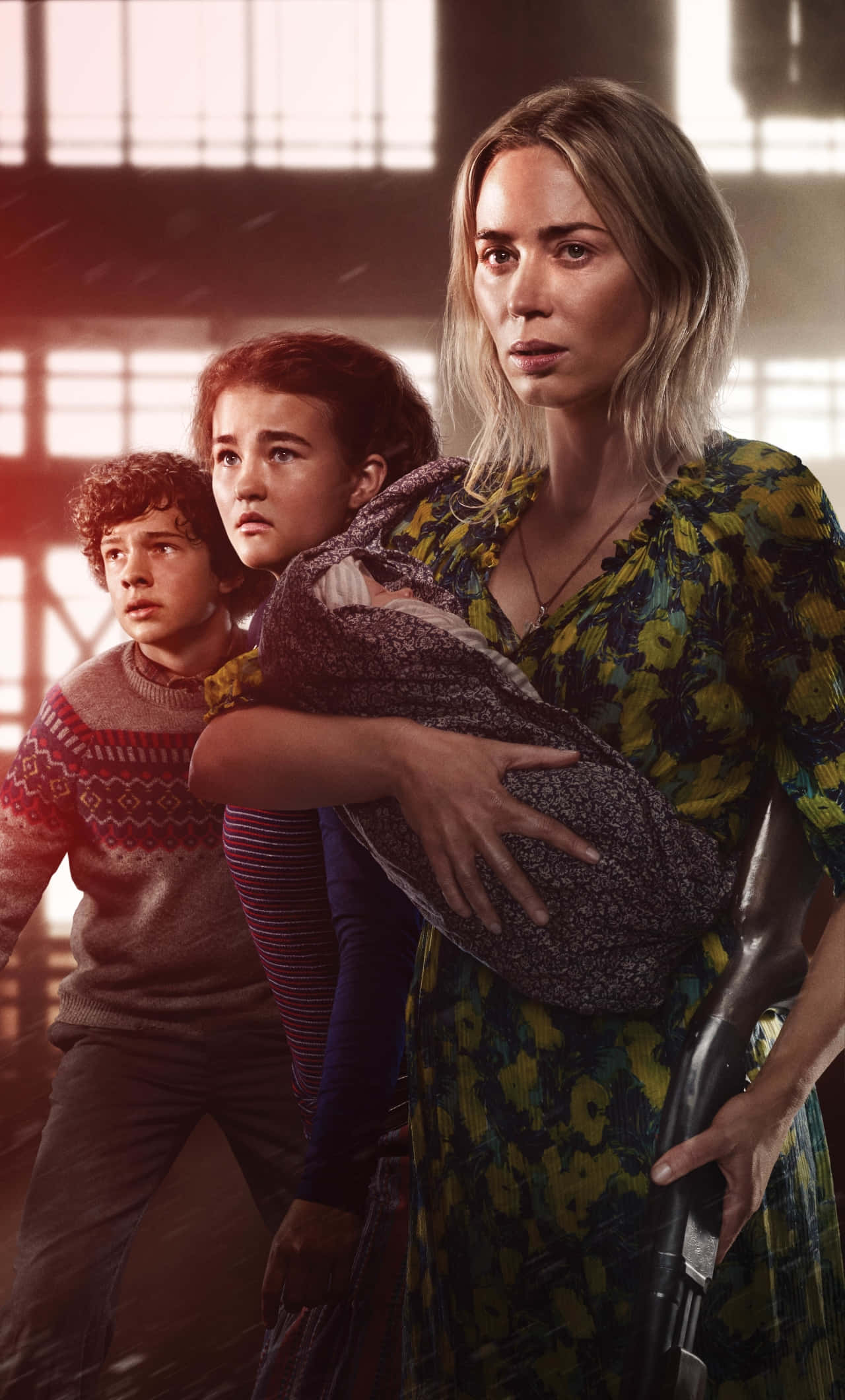 A Quiet Place, woman, baby, Full HD Phone Wallpaper