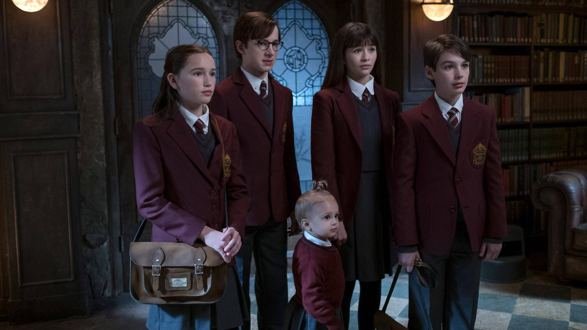 A series of unfortunate events, students, maroon school uniforms, Full HD Desktop Wallpaper