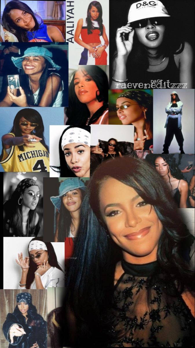 Aaliyah, iconic poses, outfits, SD Phone Wallpaper