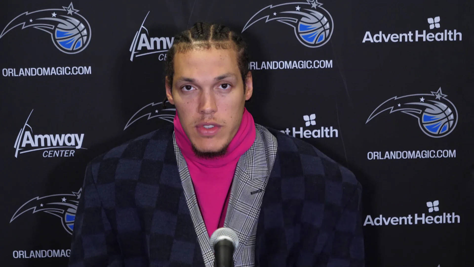 Aaron Gordon, basketball player, press conference, Full HD Desktop Wallpaper