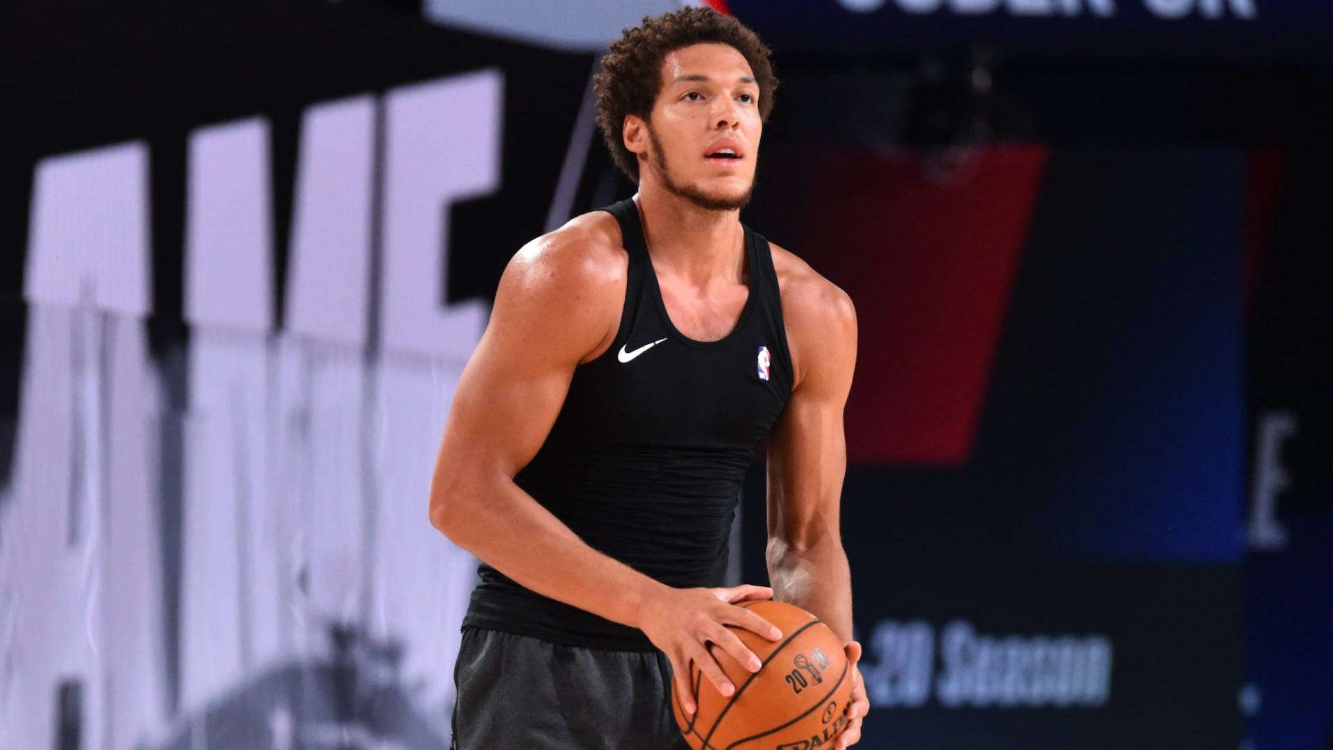 Aaron Gordon, black tank top, basketball player, Full HD Desktop Wallpaper