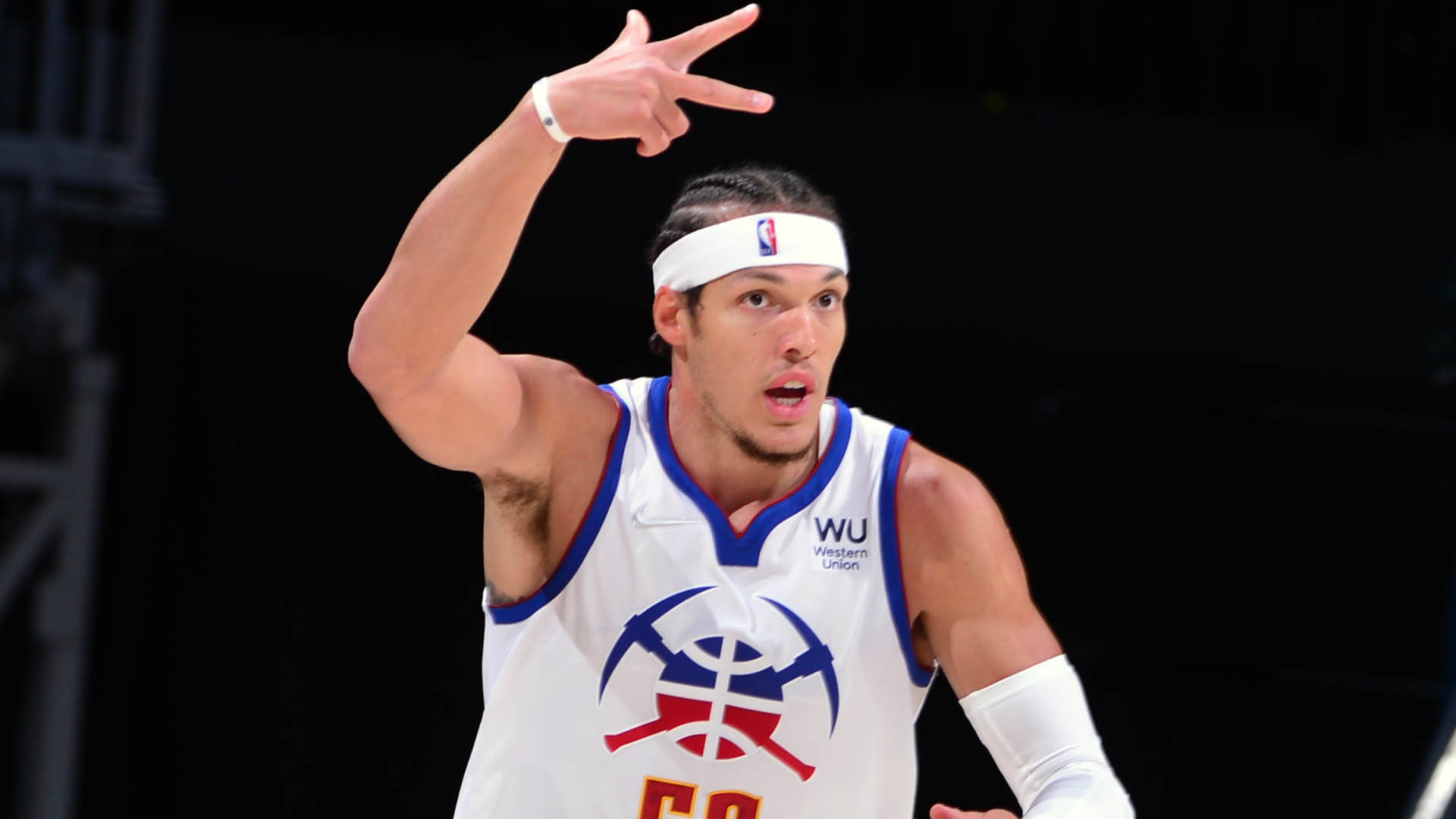 Aaron Gordon, NBA League Player, white jersey, Full HD Desktop Wallpaper