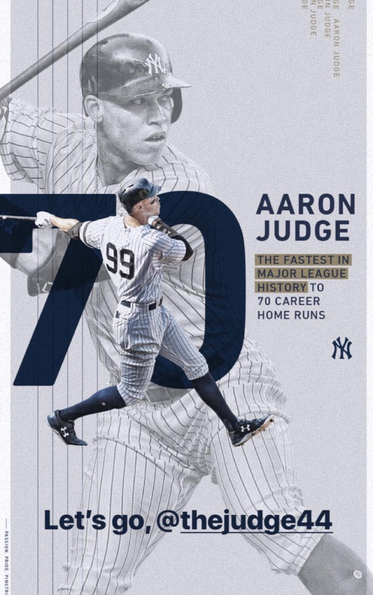 Aaron Judge, 70, pinstripe uniform, Full HD Phone Wallpaper