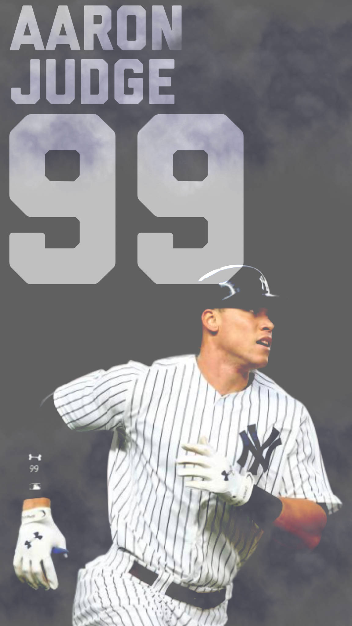 Aaron Judge, number 99, pinstripe uniform, Full HD Phone Wallpaper