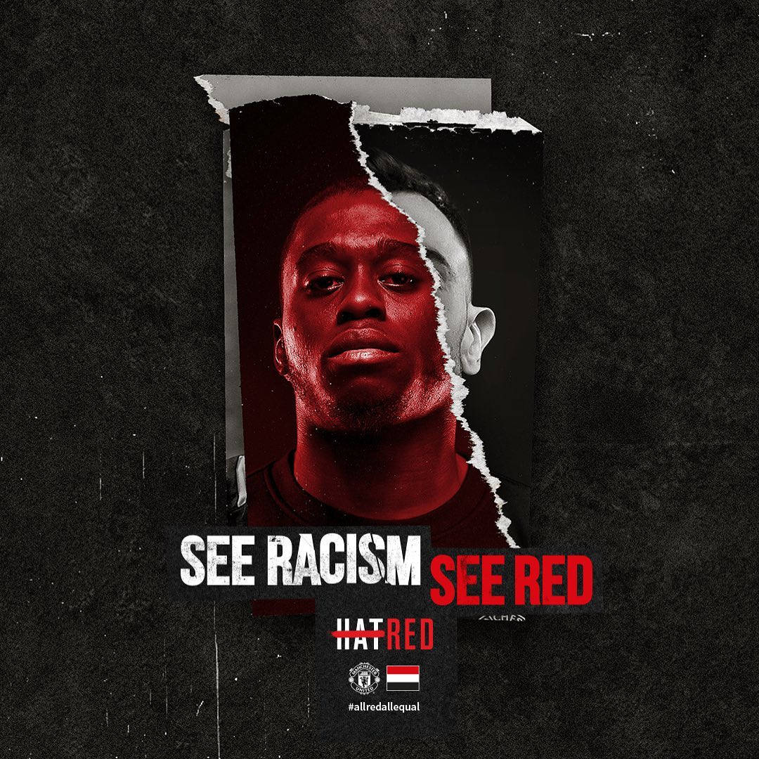 Aaron Wan-Bissaka, red, grayscale, SD Desktop Wallpaper