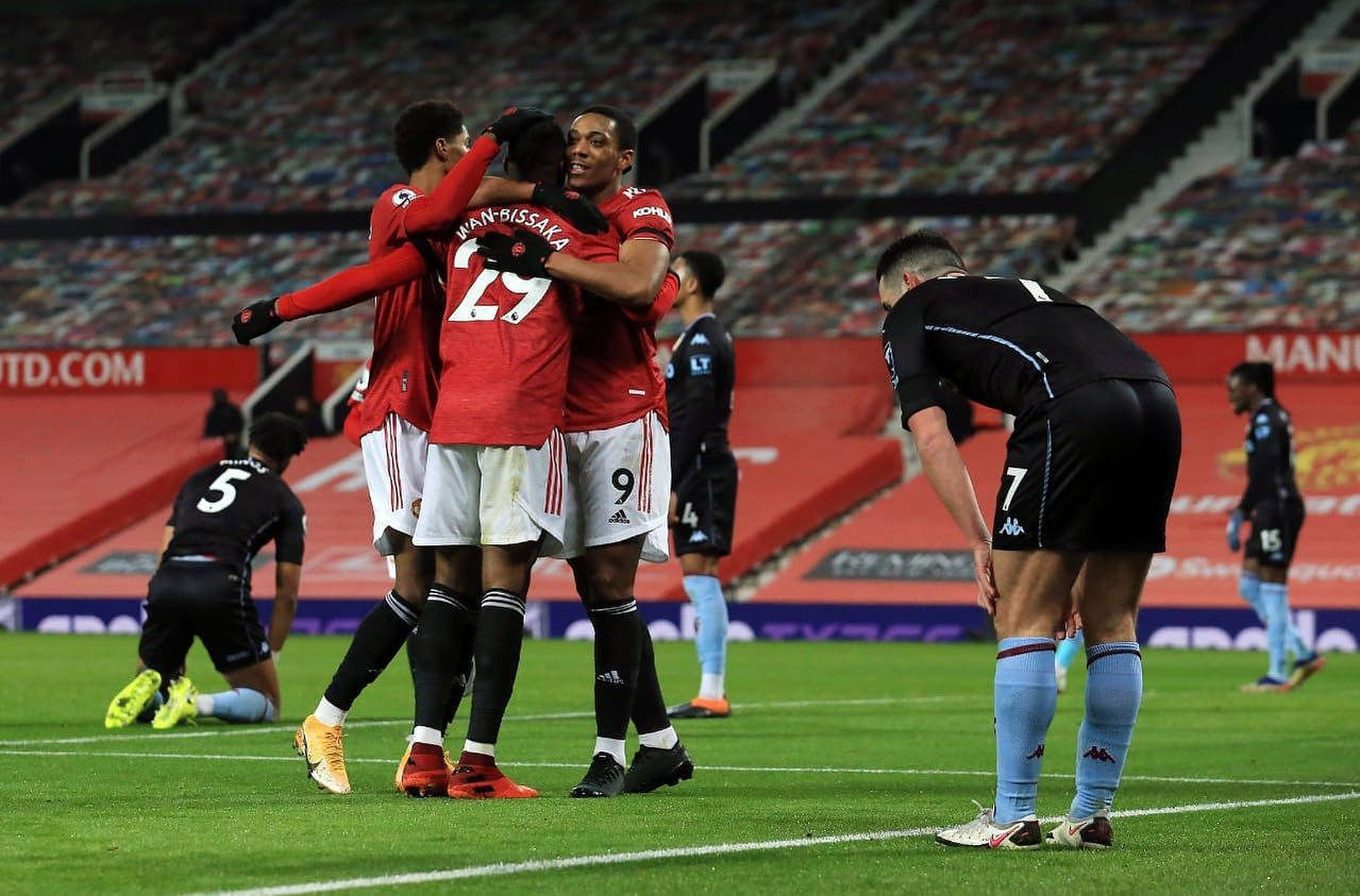 Aaron Wan-Bissaka, red jerseys, black jerseys, SD Desktop Wallpaper