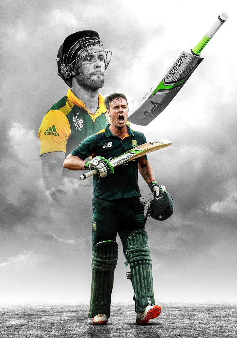 AB De Villiers, RCB, green gear, HD Phone Wallpaper