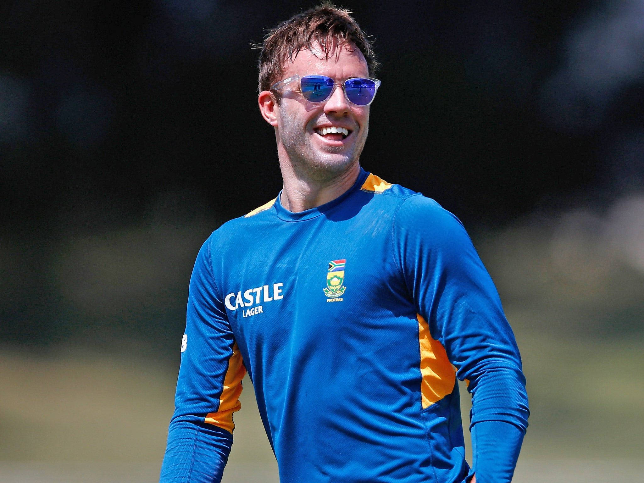 AB De Villiers, RCB, blue and orange training jersey, Full HD Desktop Wallpaper