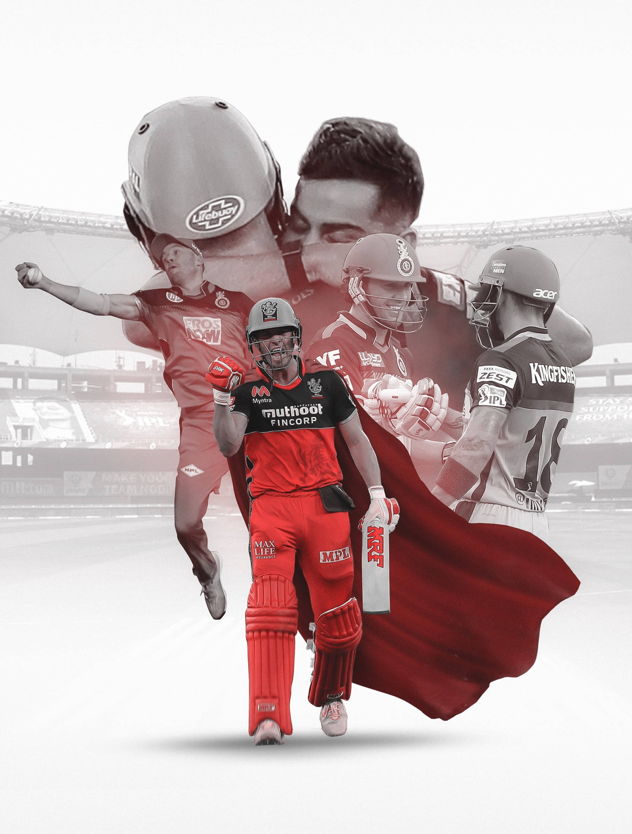 AB De Villiers, RCB, red gear, 2K Phone Wallpaper