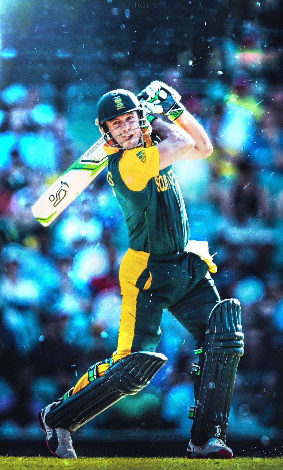 AB De Villiers, RCB, green and yellow uniform, HD Phone Wallpaper