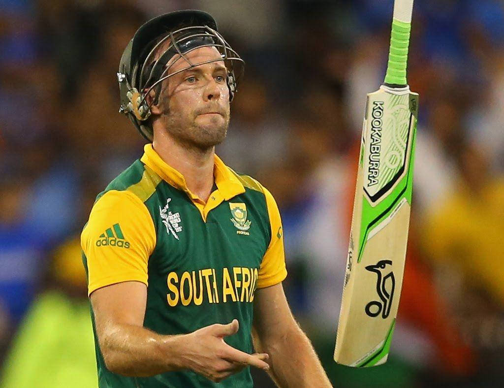 Ab De Villiers, cricket bat, green and yellow uniform, SD Desktop Wallpaper