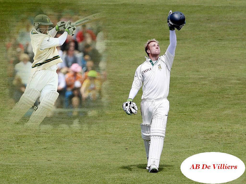 Ab De Villiers, green field, cricket player, SD Desktop Wallpaper