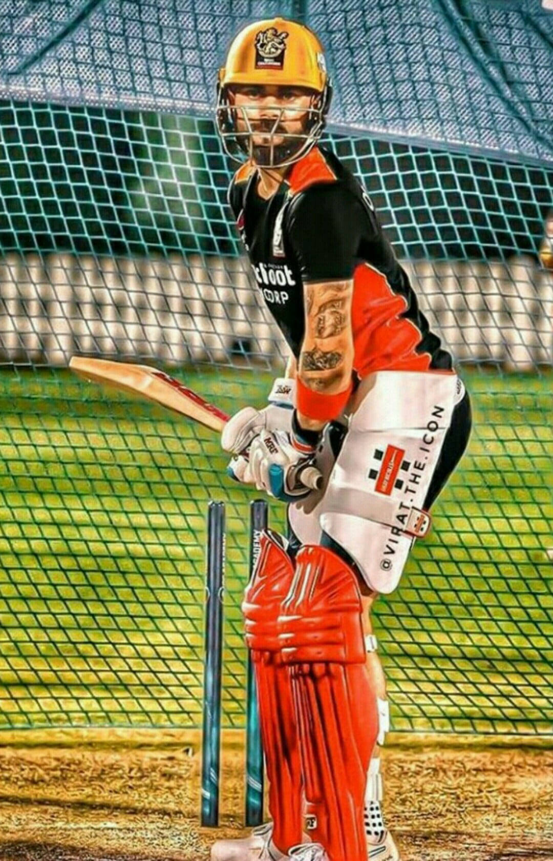 AB De Villiers, bat, green net backdrop, HD Phone Wallpaper