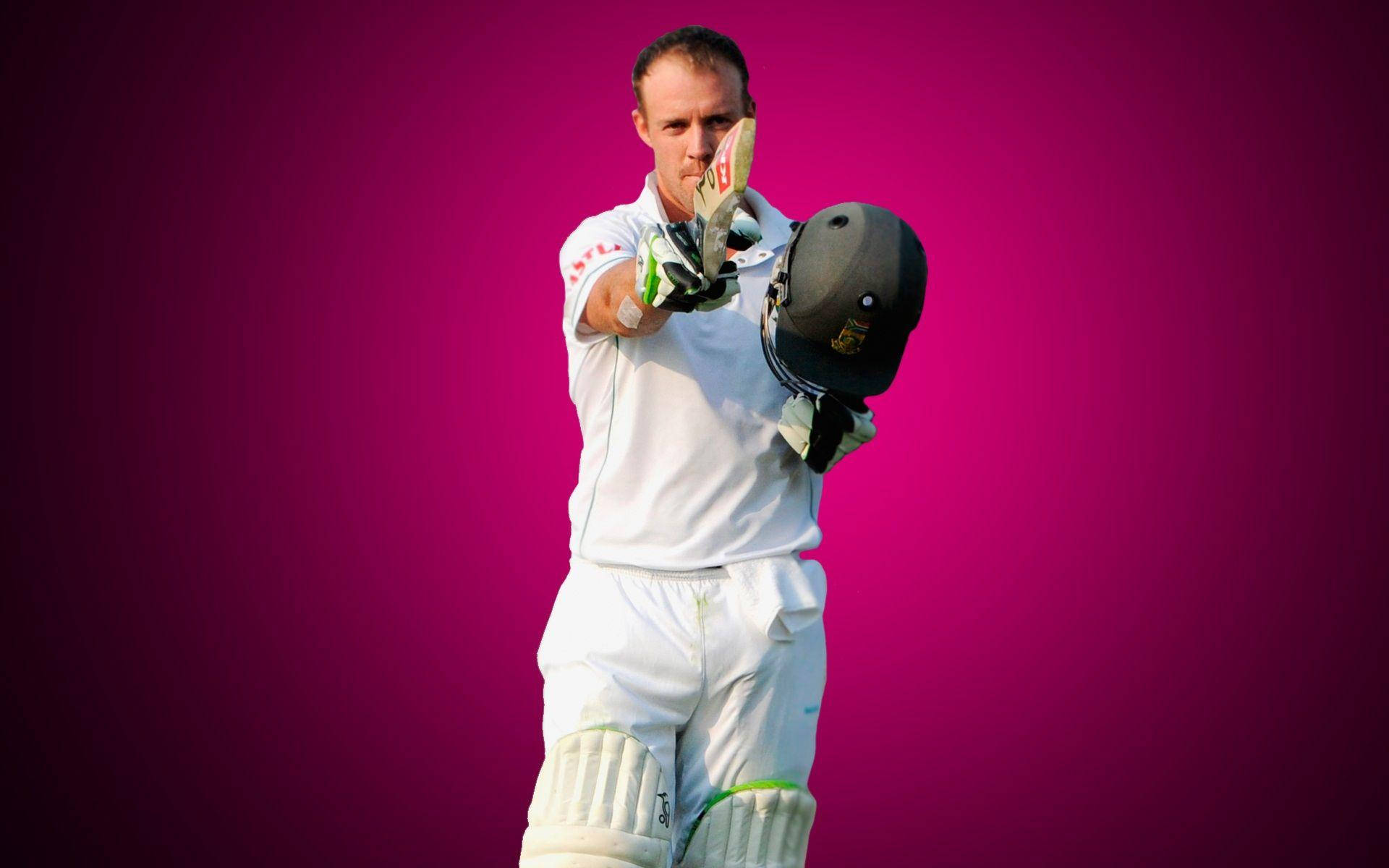 Ab De Villiers, white uniform, bat, Full HD Desktop Wallpaper