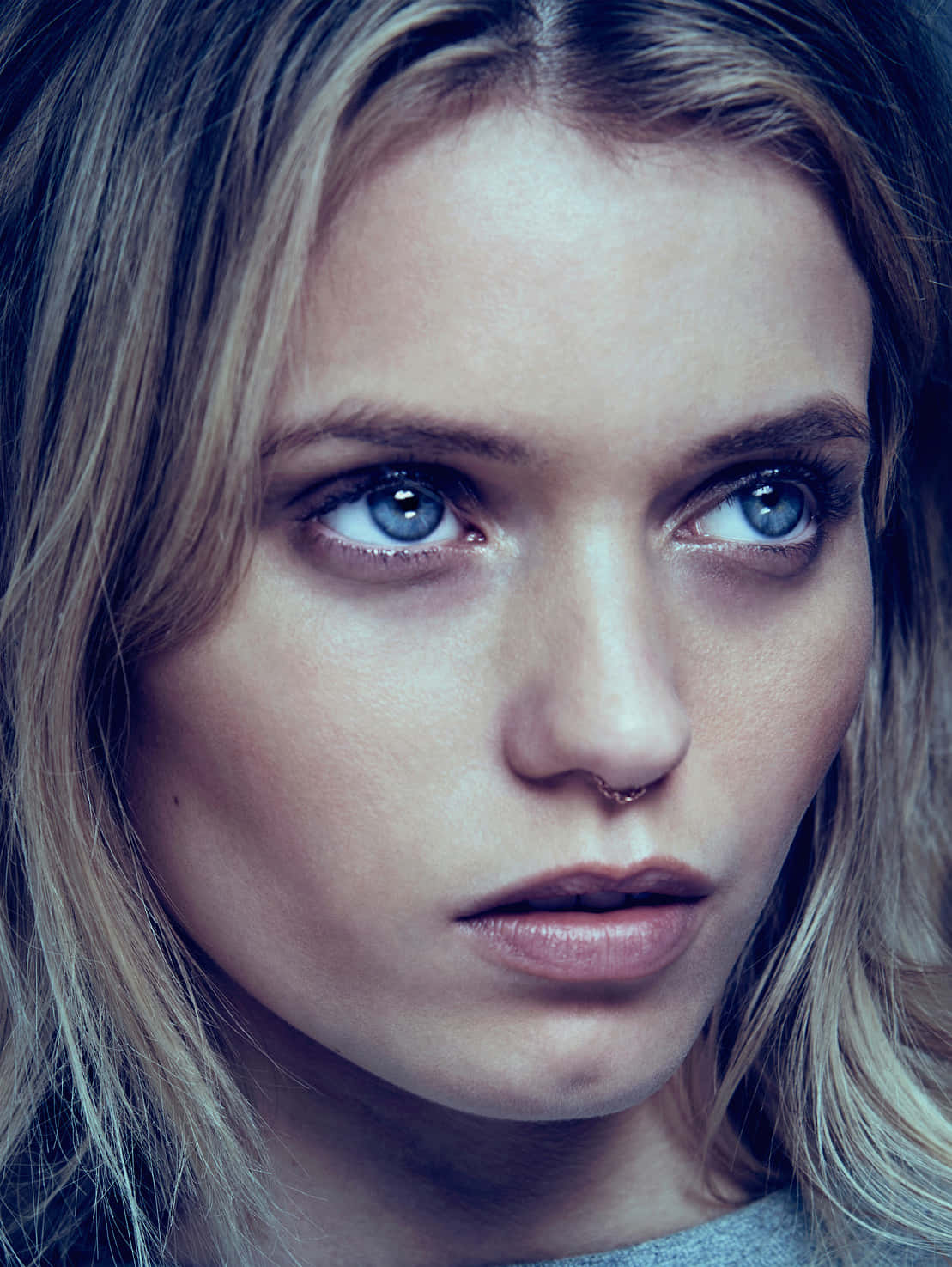 Abbey Lee Kershaw, blue eyes, blonde hair, HD Phone Wallpaper