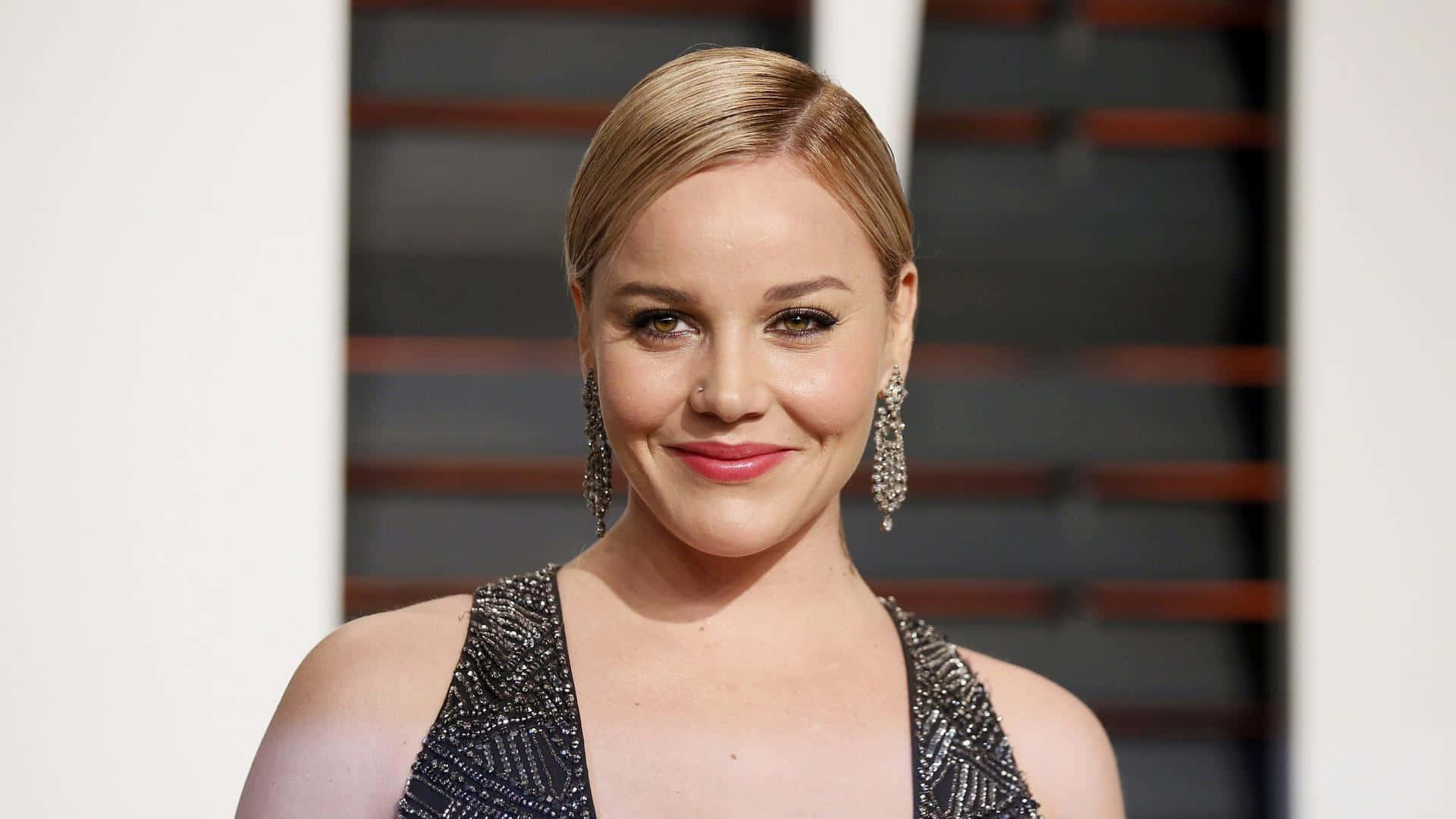 Abbie Cornish, blonde woman, beaded black dress, Full HD Desktop Wallpaper