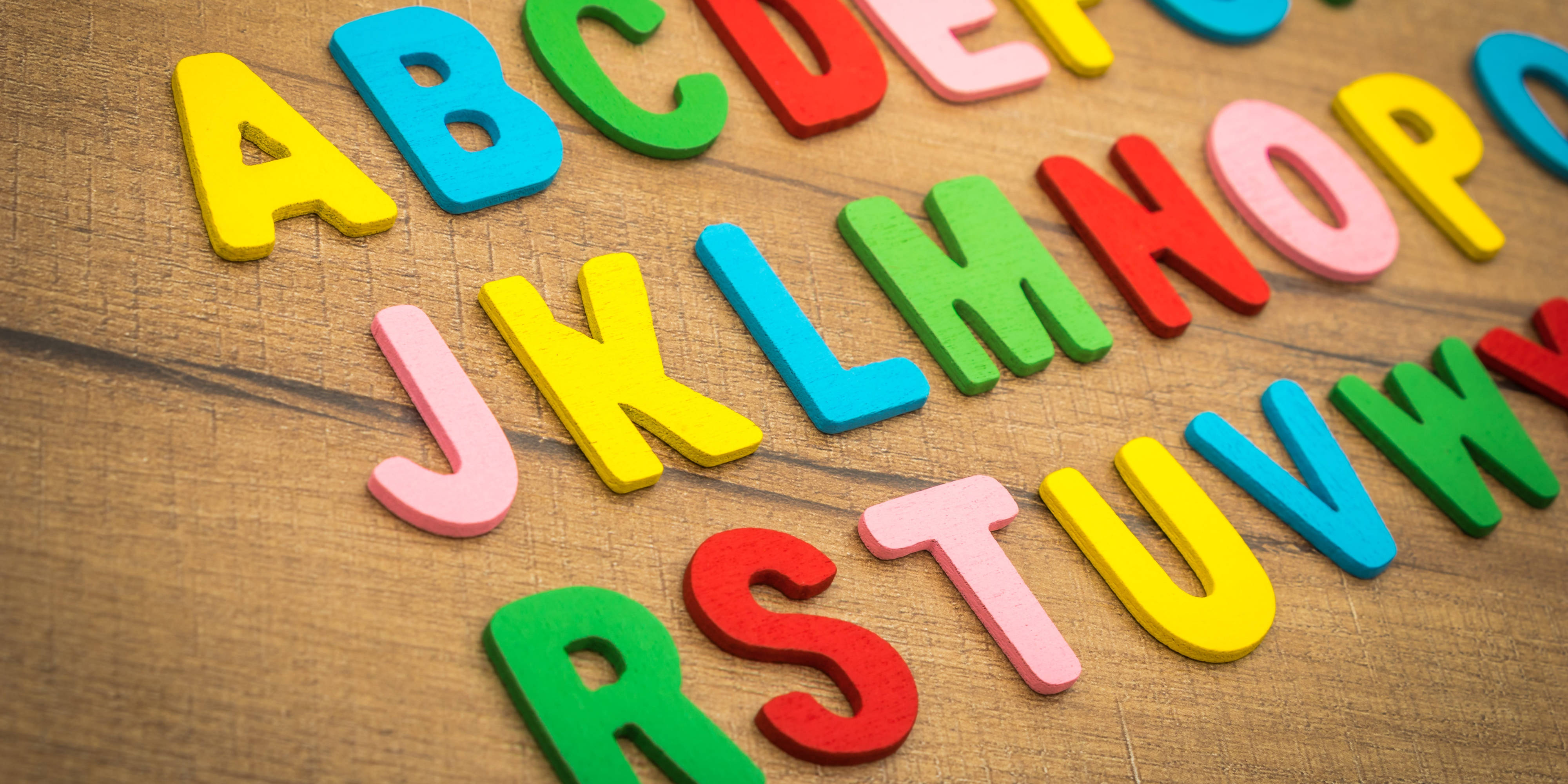 abc letters, wooden table, vibrant colorful foam alphabet letters, 4K Desktop Wallpaper