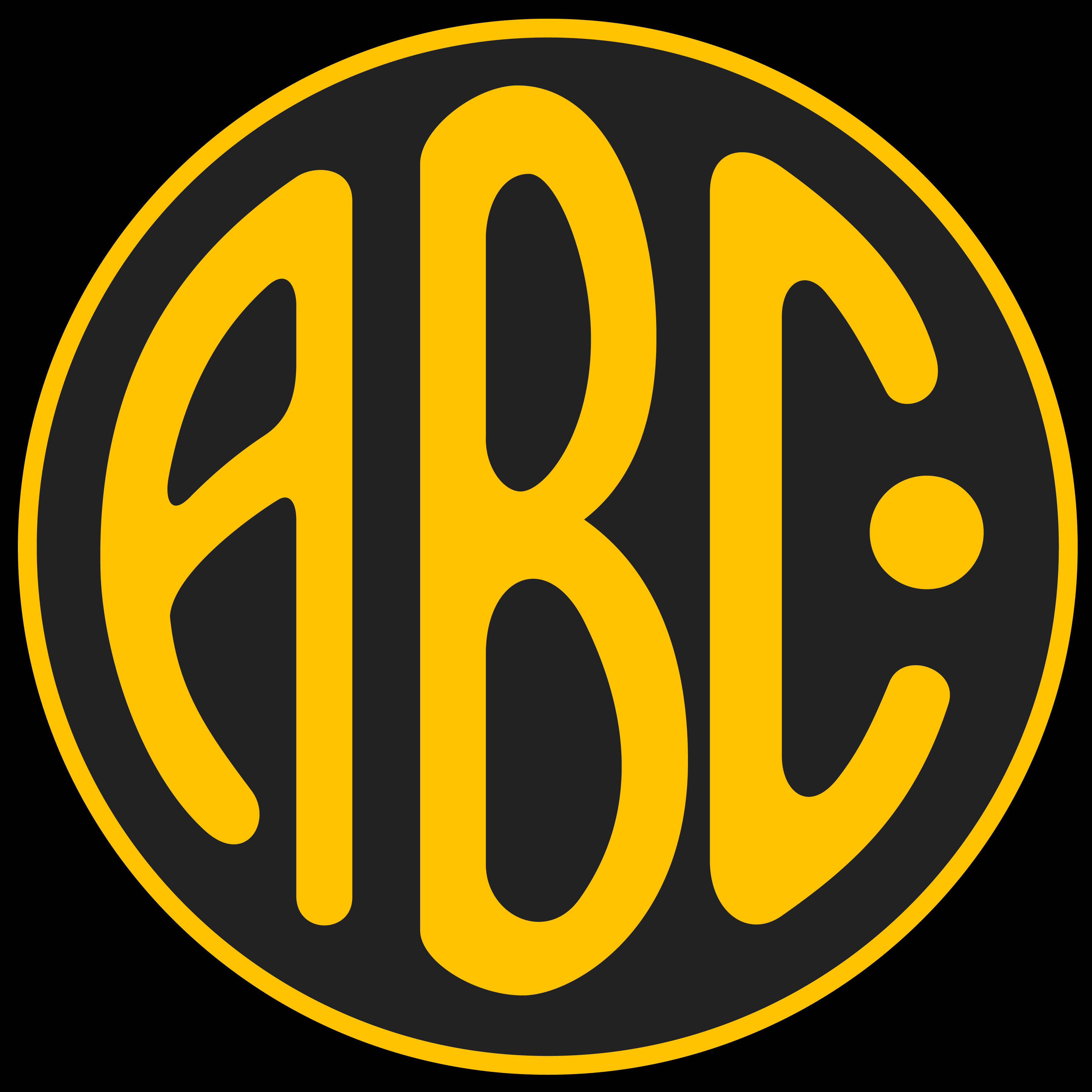 ABC, black, yellow, 2K Desktop Wallpaper