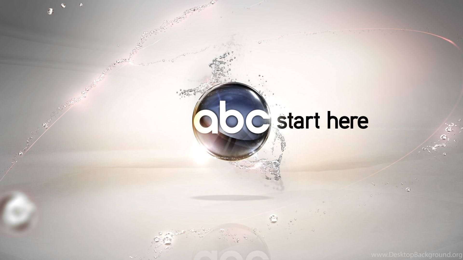 abc logo, water splash effect, bright gradient background, Full HD Desktop Wallpaper