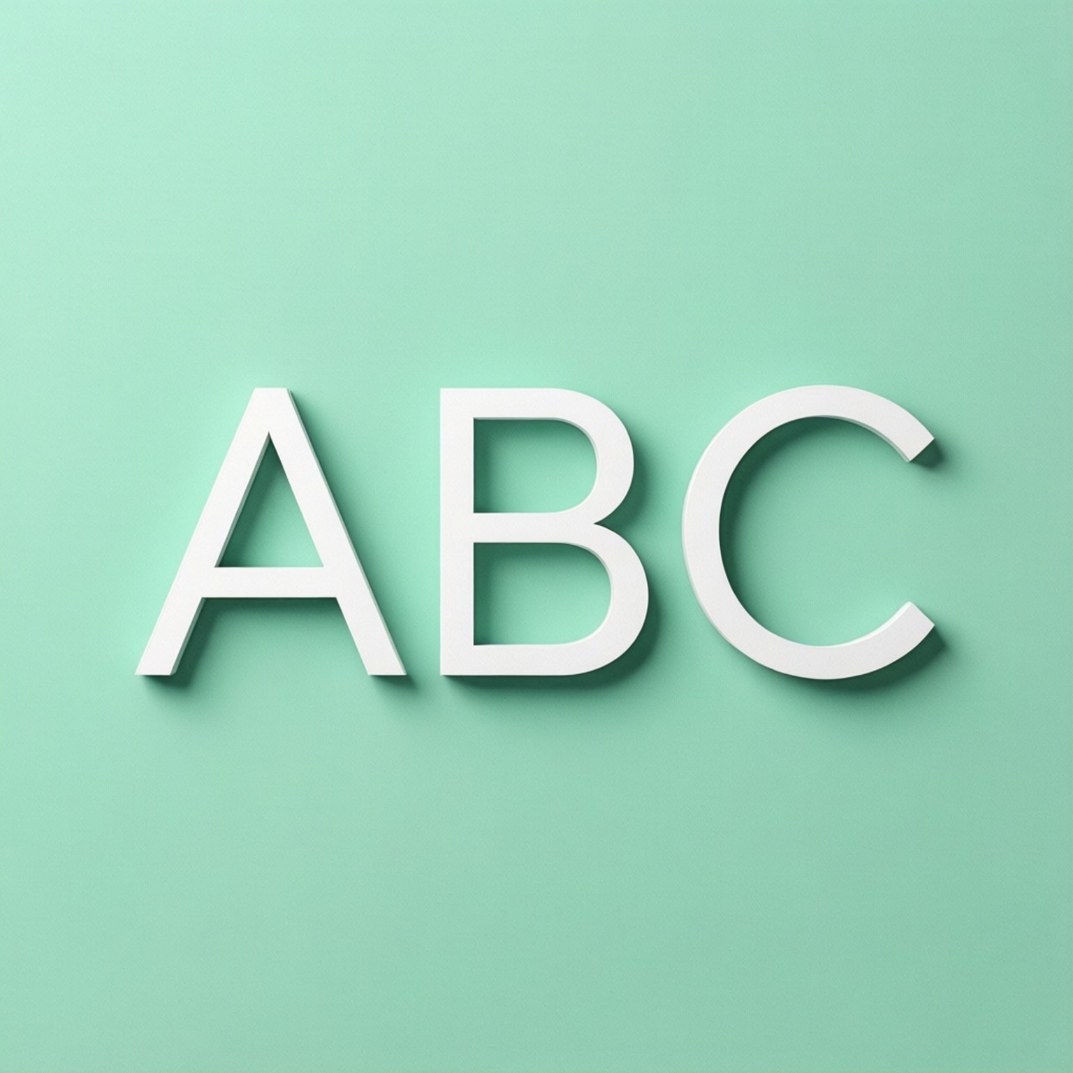 ABC, mint green, white, HD Desktop Wallpaper