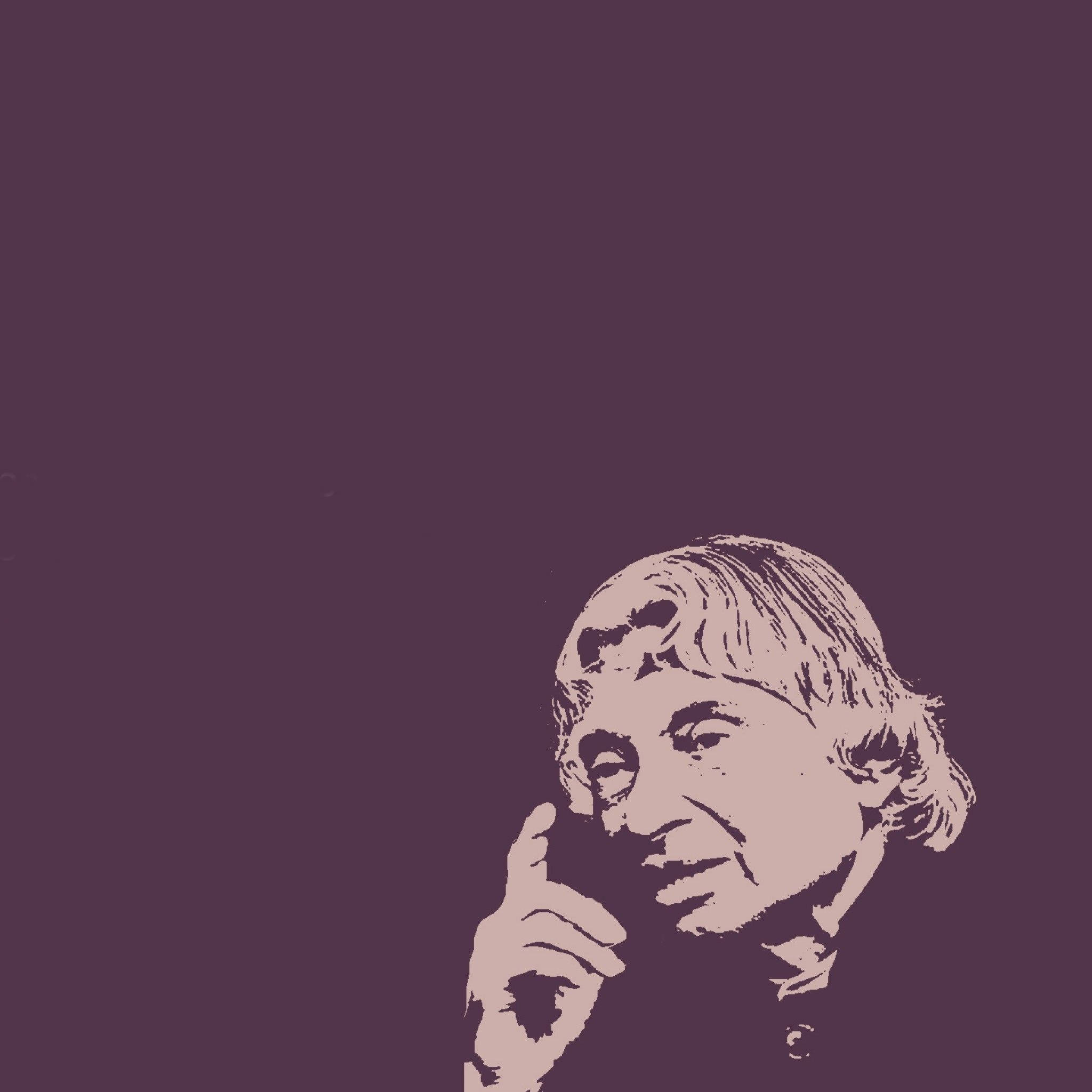 Abdul Kalam, HD Line Portrait, monochrome, Full HD Desktop Wallpaper