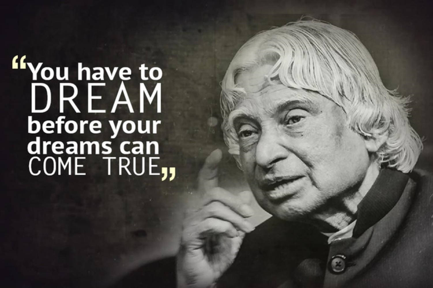 Abdul Kalam, black and white portrait, elderly man, HD Desktop Wallpaper