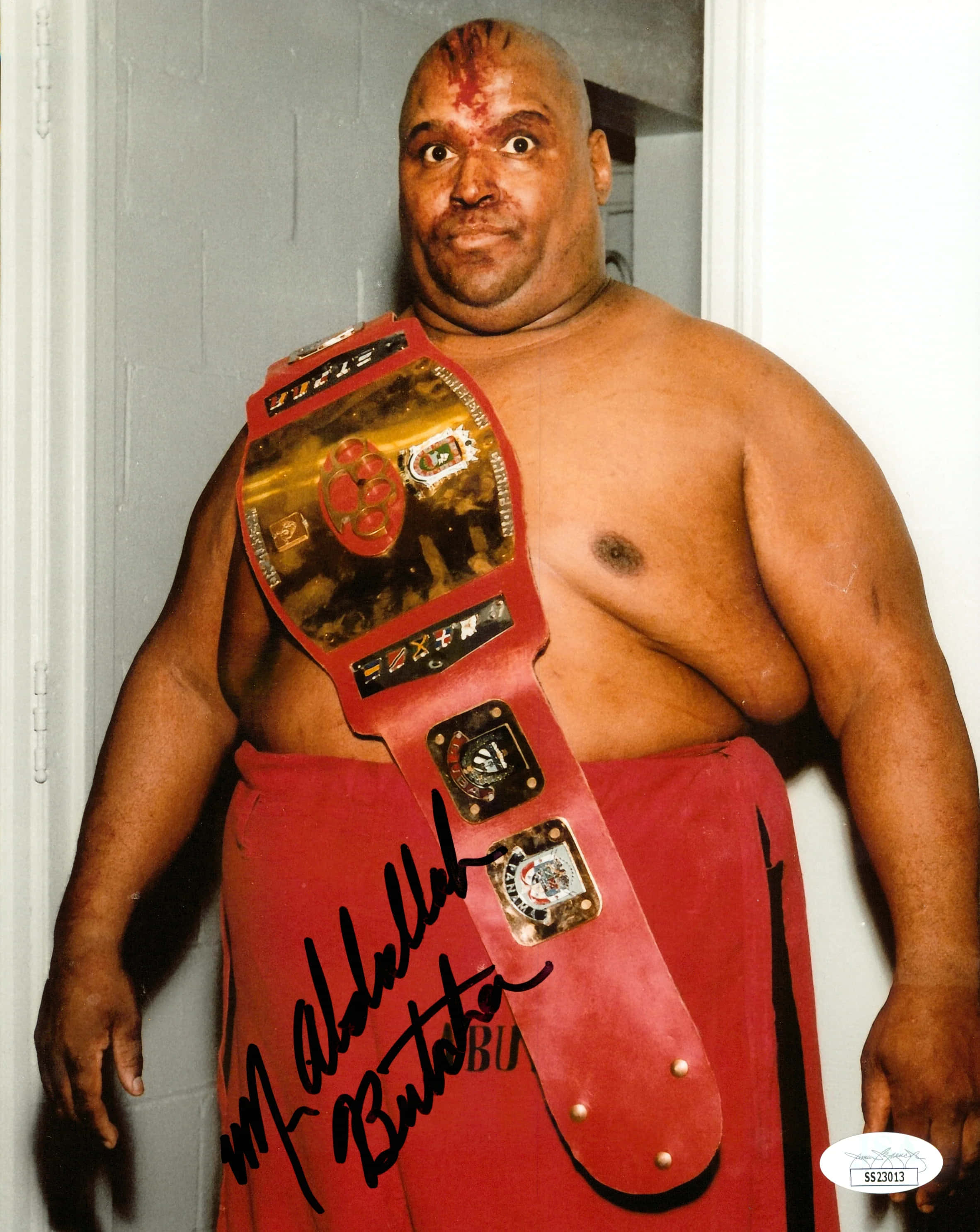 Abdullah The Butcher, championship belt, red championship belt, 2K Phone Wallpaper
