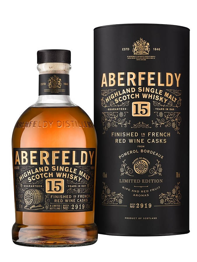 Aberfeldy, French Red Wine Cask, 15 year old Highland single malt Scotch whisky, SD Phone Wallpaper