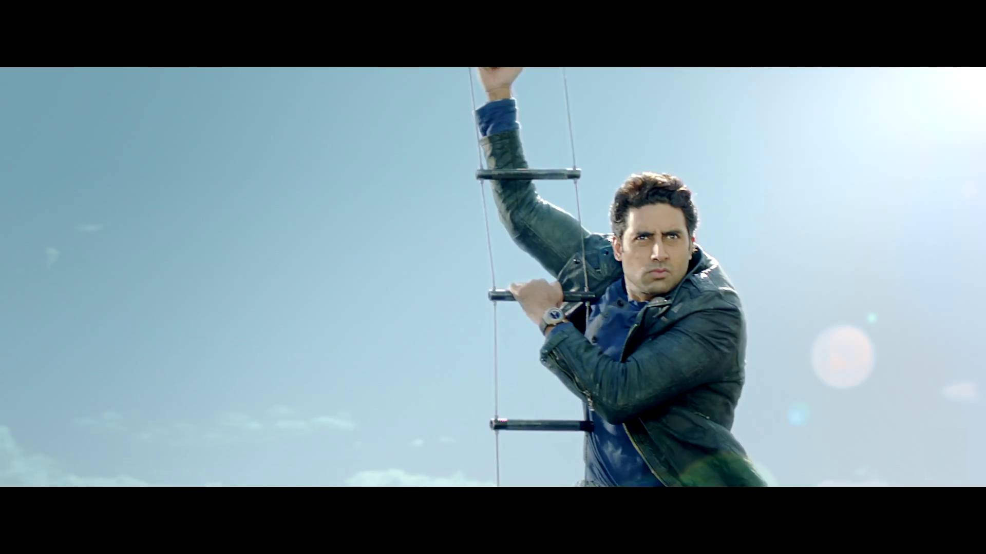 Abhishek Bachchan, dark jacket, ladder, Full HD Desktop Wallpaper
