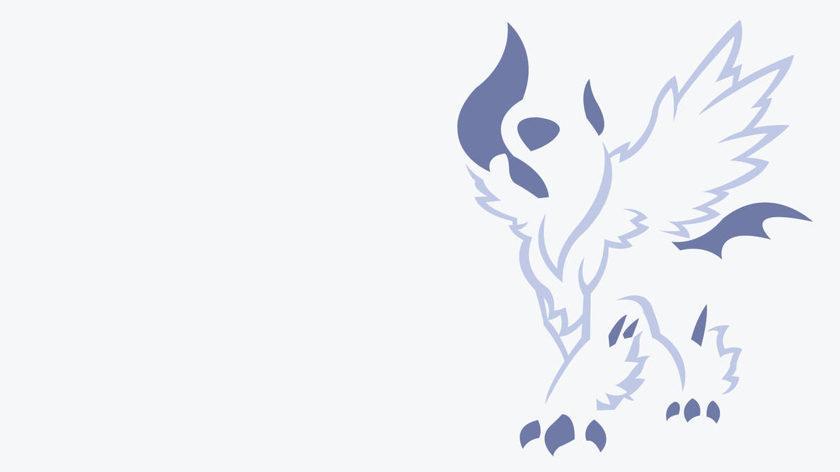 Absol, blue, white, SD Desktop Wallpaper