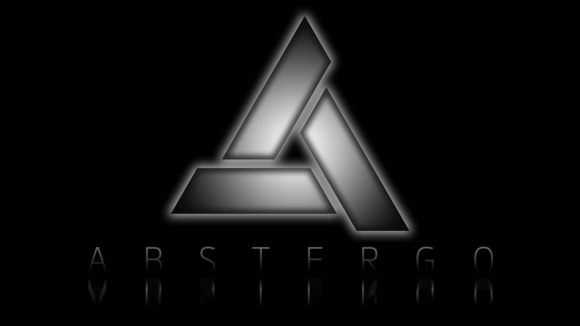 Abstergo, futuristic logo, glowing metallic triangle, Full HD Desktop Wallpaper