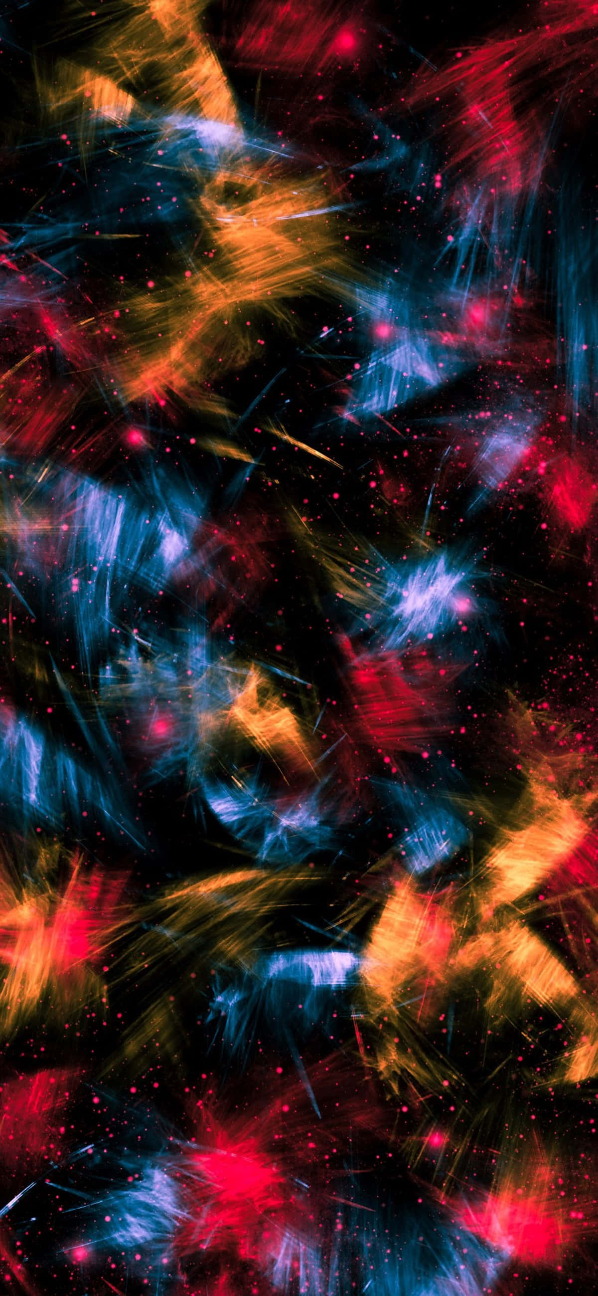 cosmic nebula, electric reds, blues, 2K Phone Wallpaper