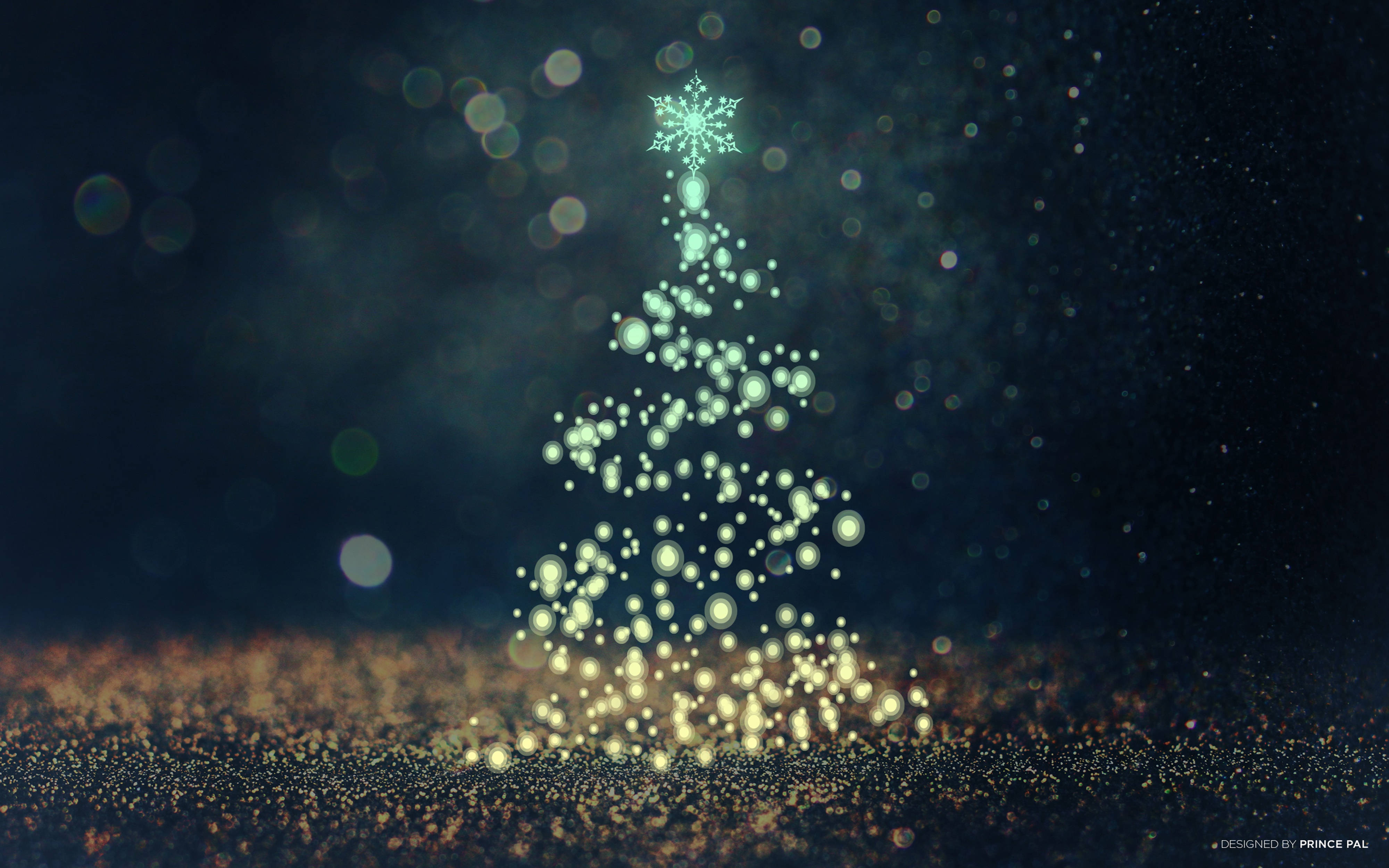 4K Ultra HD, abstract Christmas tree, glowing Christmas tree, 4K Desktop Wallpaper