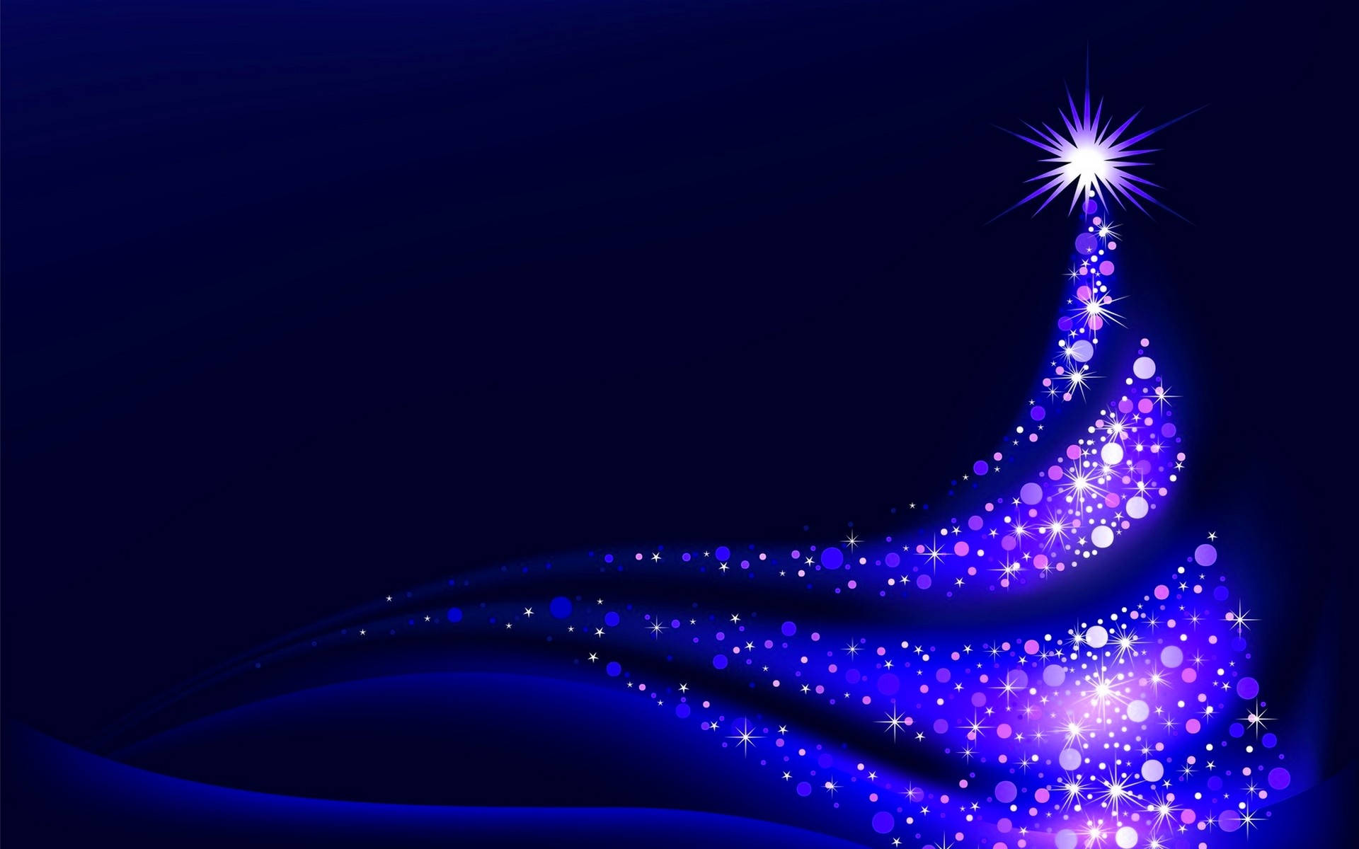 glowing purple starburst, dark blue background, radiant light particles, Full HD Desktop Wallpaper