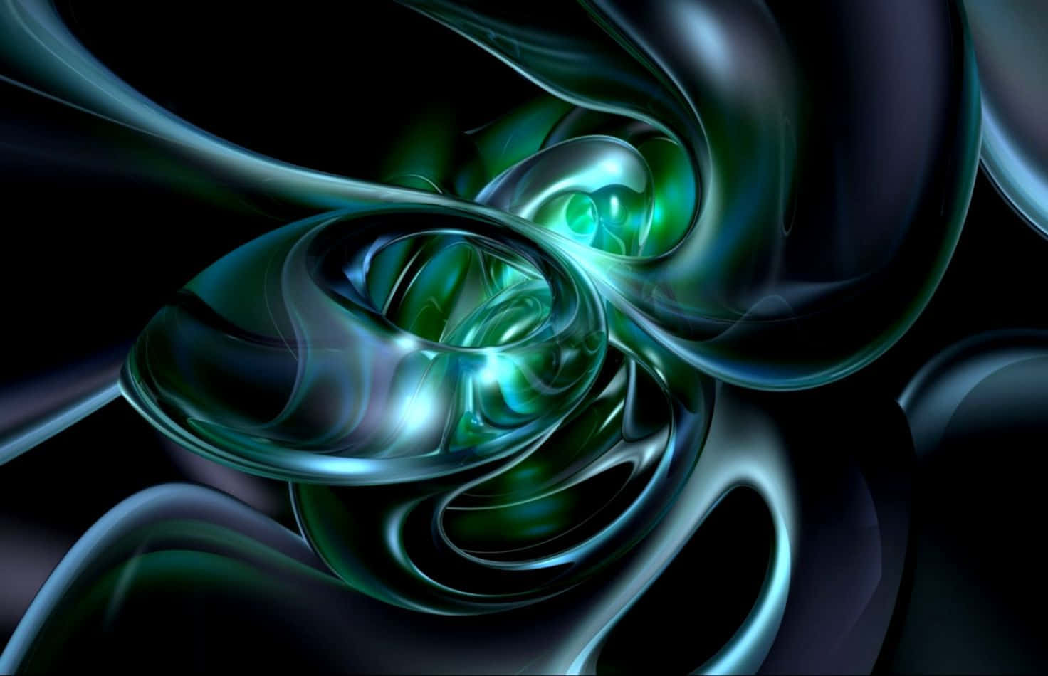 Neon Abstract Desktop, emerald, teal, HD Desktop Wallpaper