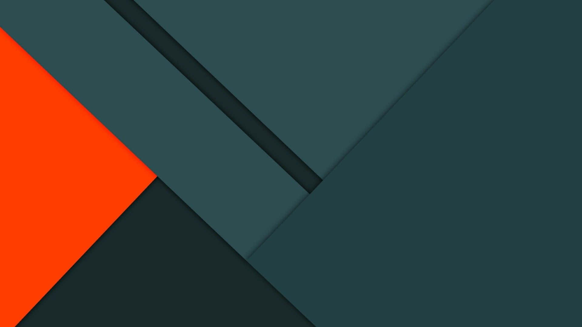 dark green, minimalist abstract, vibrant orange triangle, Full HD Desktop Wallpaper