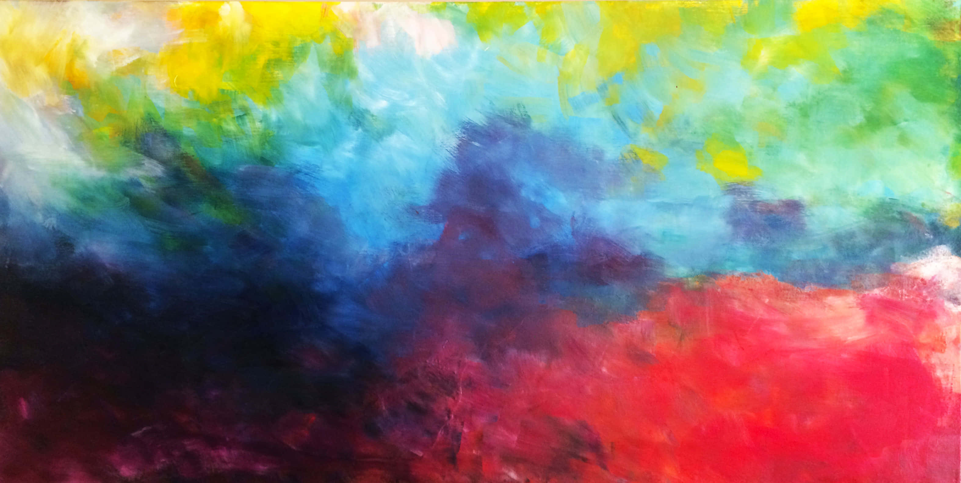 colorful abstract art, swirling gradients, yellow, 2K Desktop Wallpaper