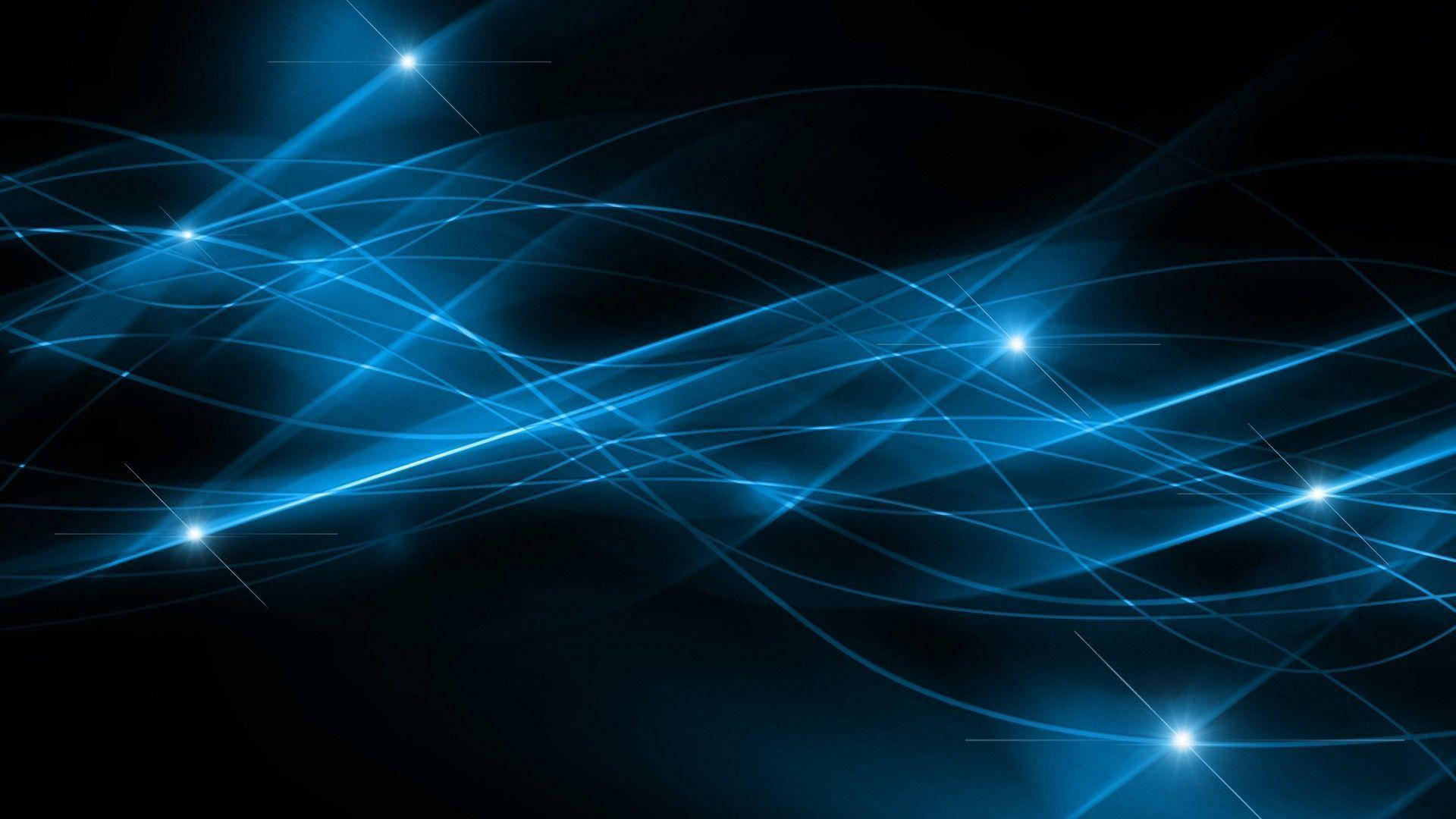 digital curves, black and blue background, ethereal blue light trails, Full HD Desktop Wallpaper