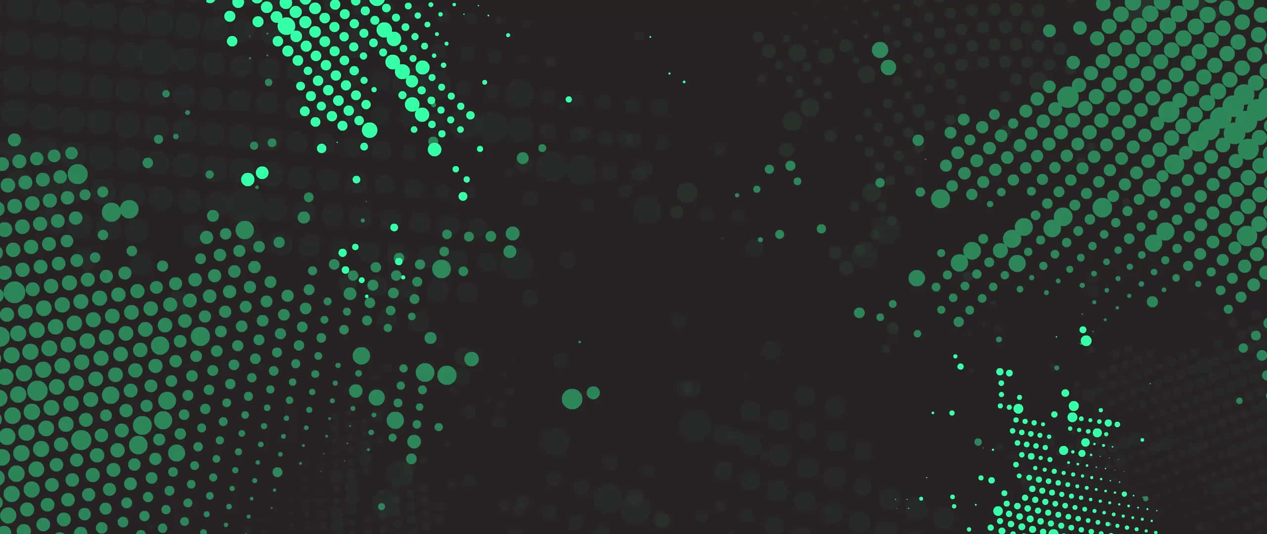emerald dot gradient background, vibrant green, halftone dots, 2K Desktop Wallpaper