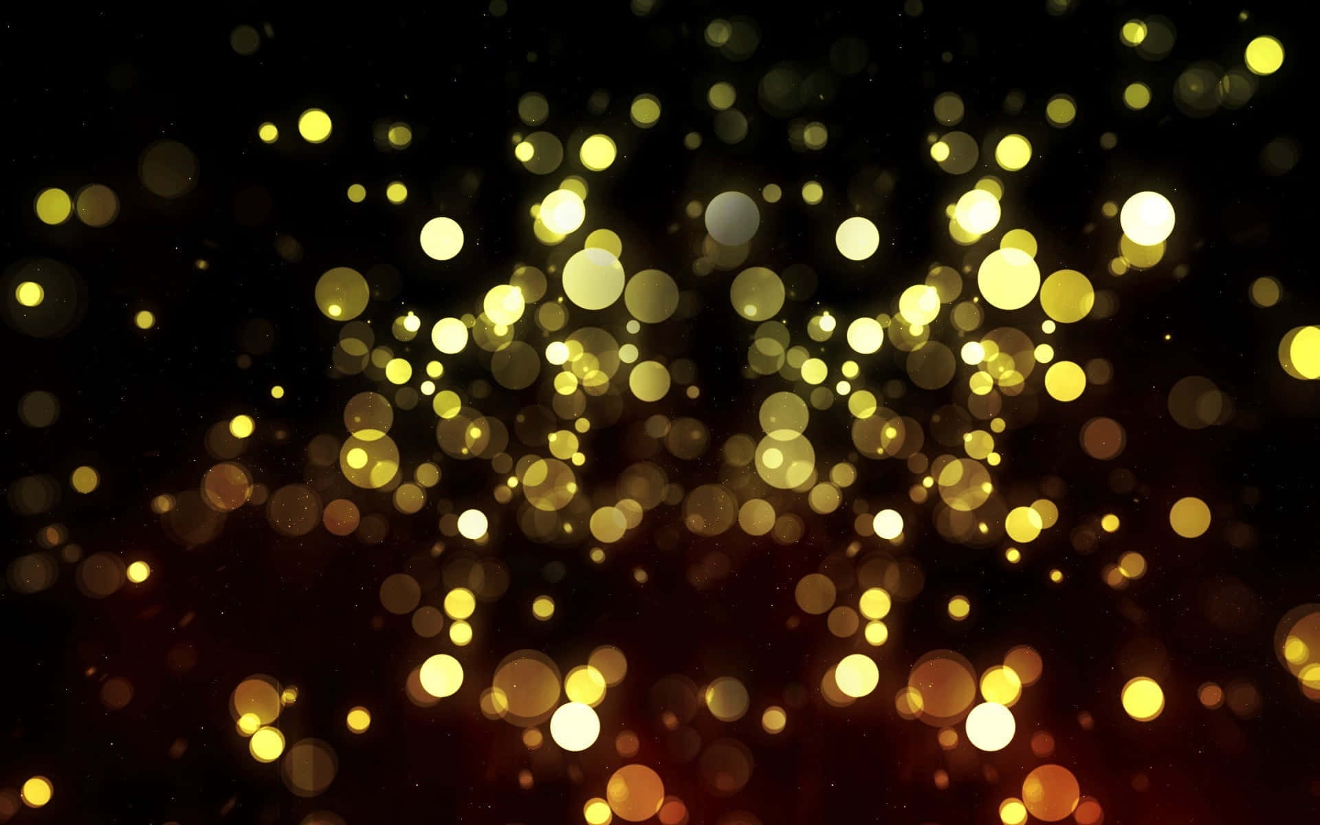 golden bokeh lights, glowing golden bokeh circles, dark background, Full HD Desktop Wallpaper