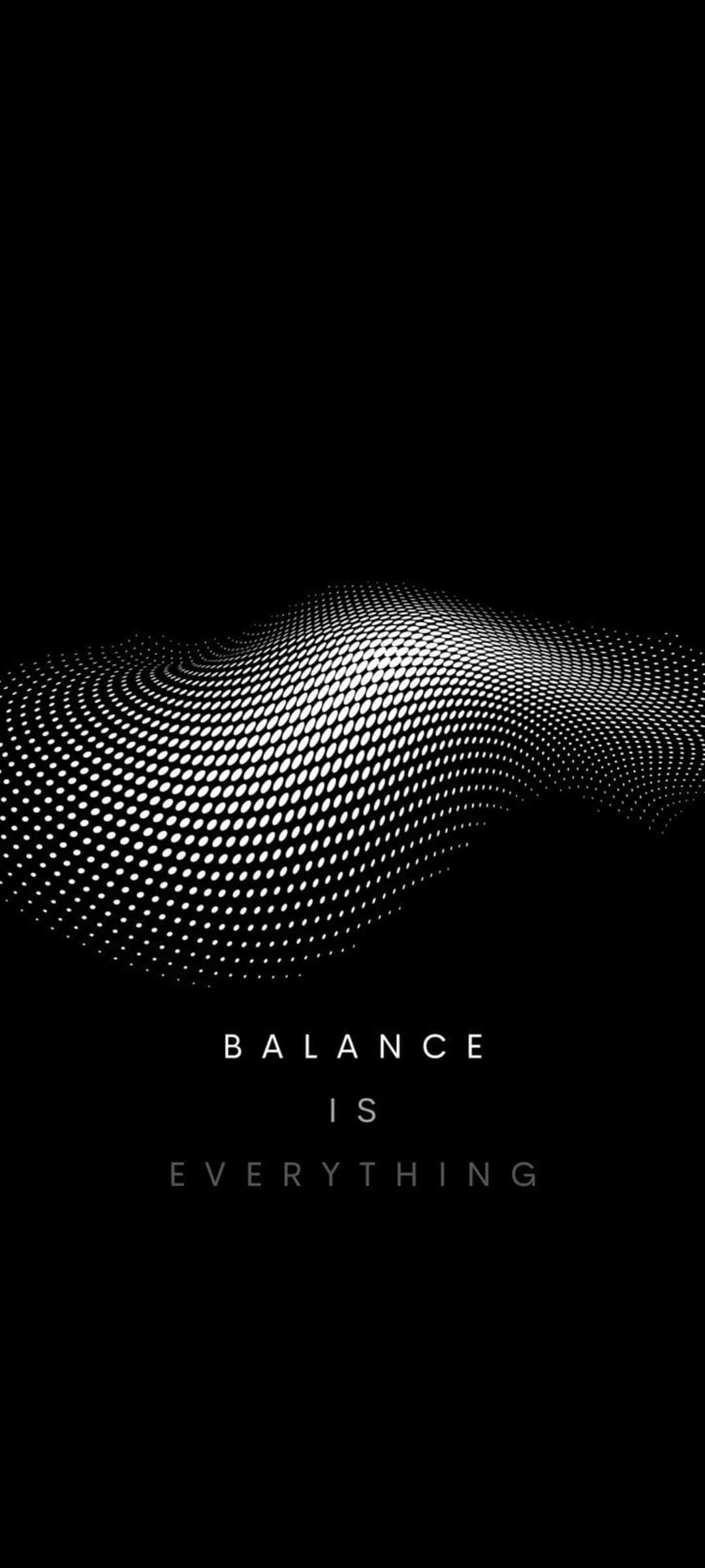 abstract wave of dots, dark void, black and white, Full HD Phone Wallpaper