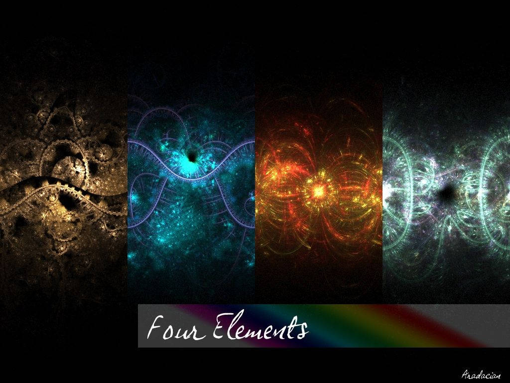 Abstract Earth, fractal panels, cosmic energy, SD Desktop Wallpaper