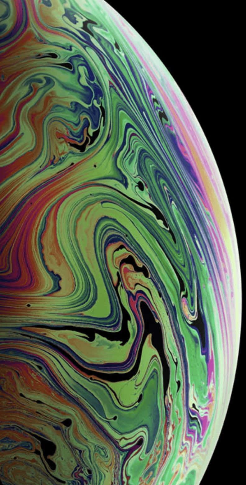 abstract swirl planet texture, iridescent soap bubble, vibrant rainbow hues, HD Phone Wallpaper