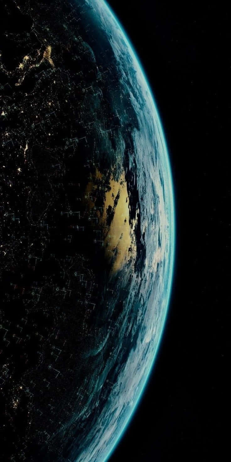 Earth, space, curved horizon, HD Phone Wallpaper