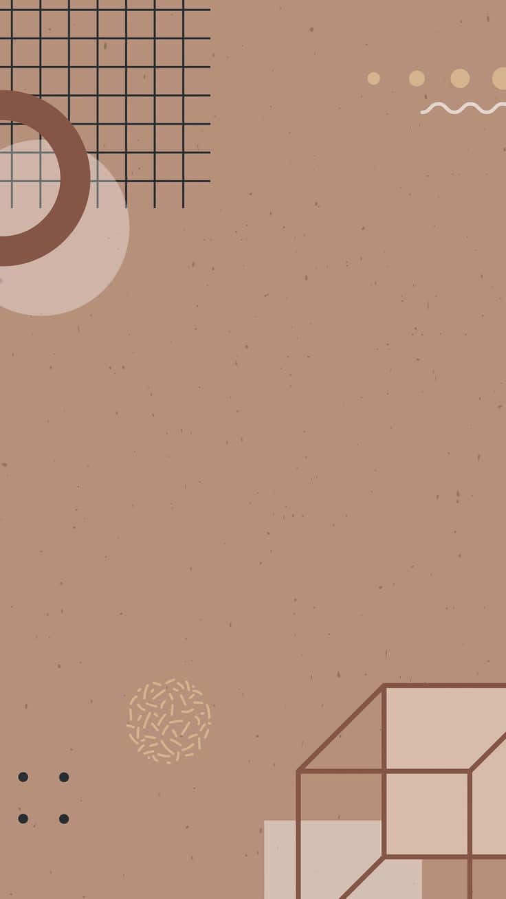earthy tones, textured taupe background, geometric shapes, HD Phone Wallpaper